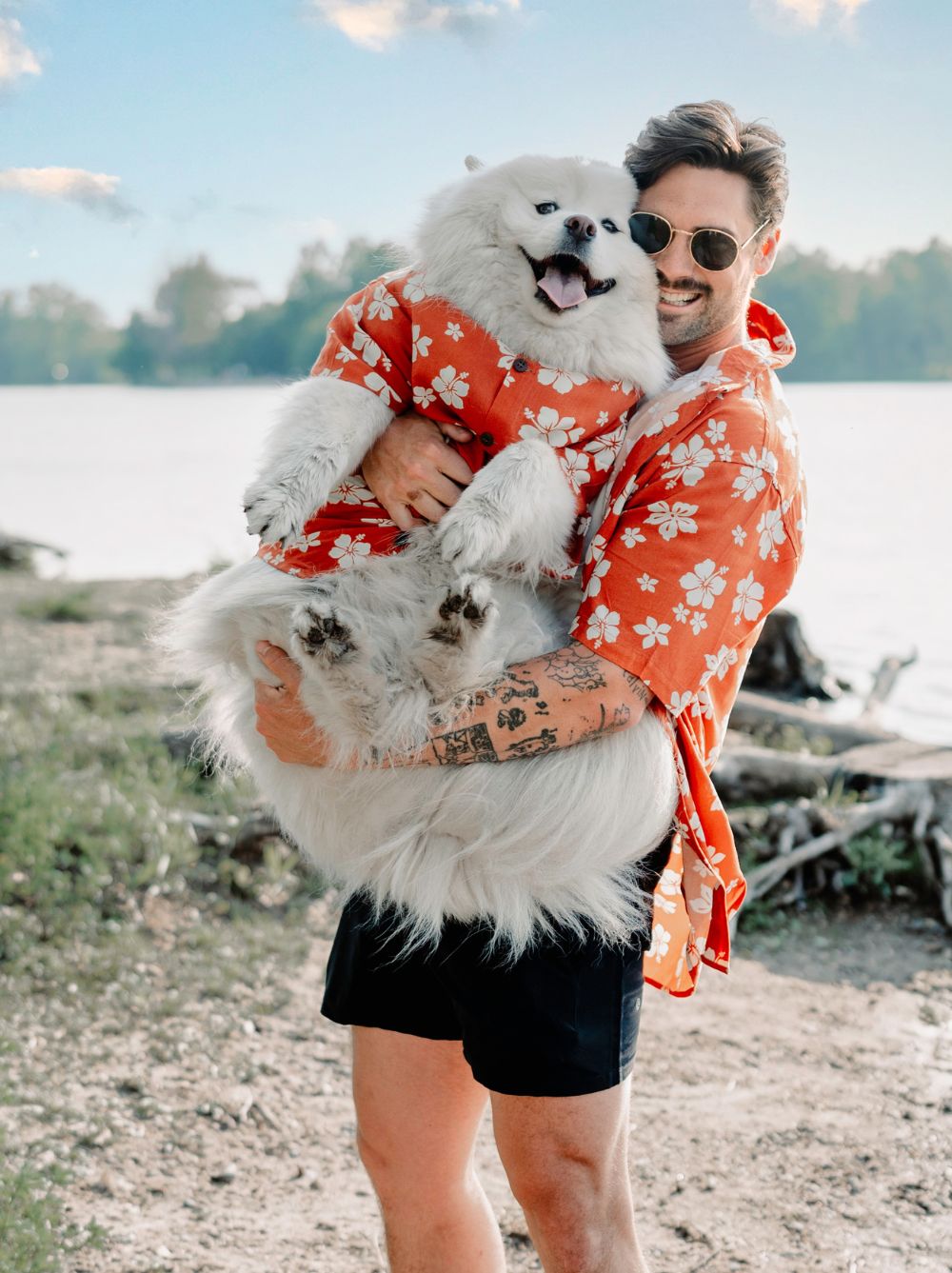 Clay Hibiscus BBQ Shirt