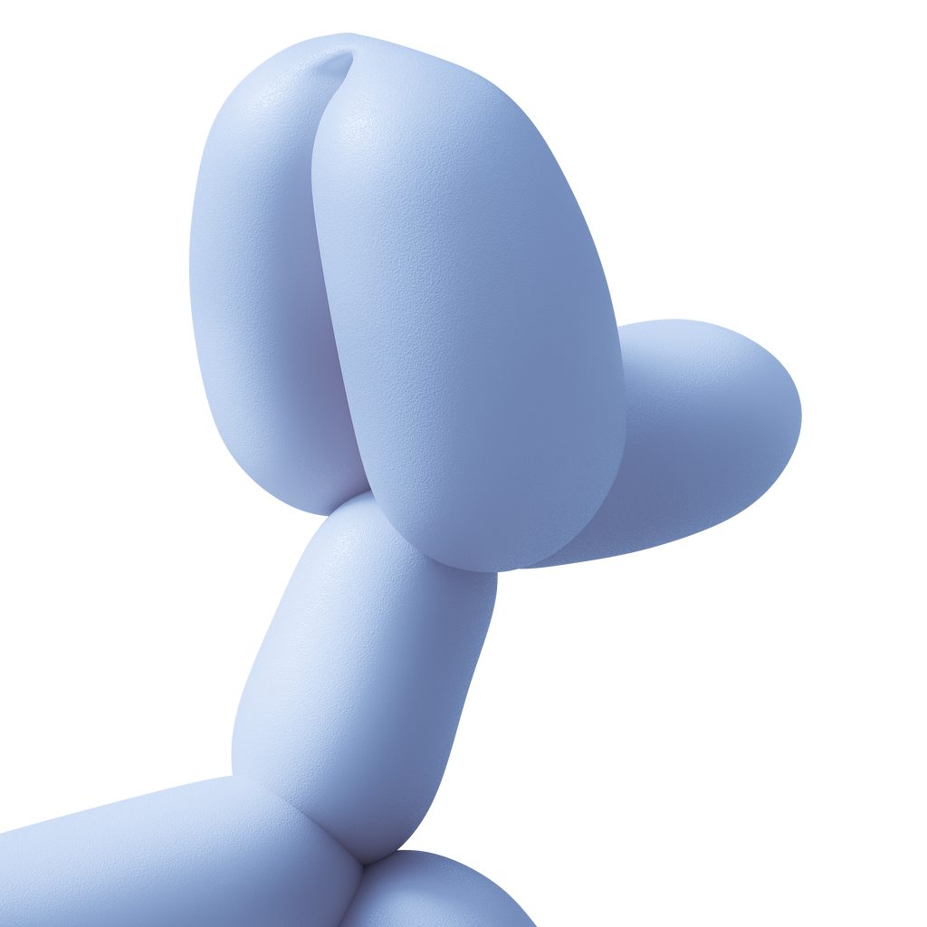 Balloon Dog Toy Blue