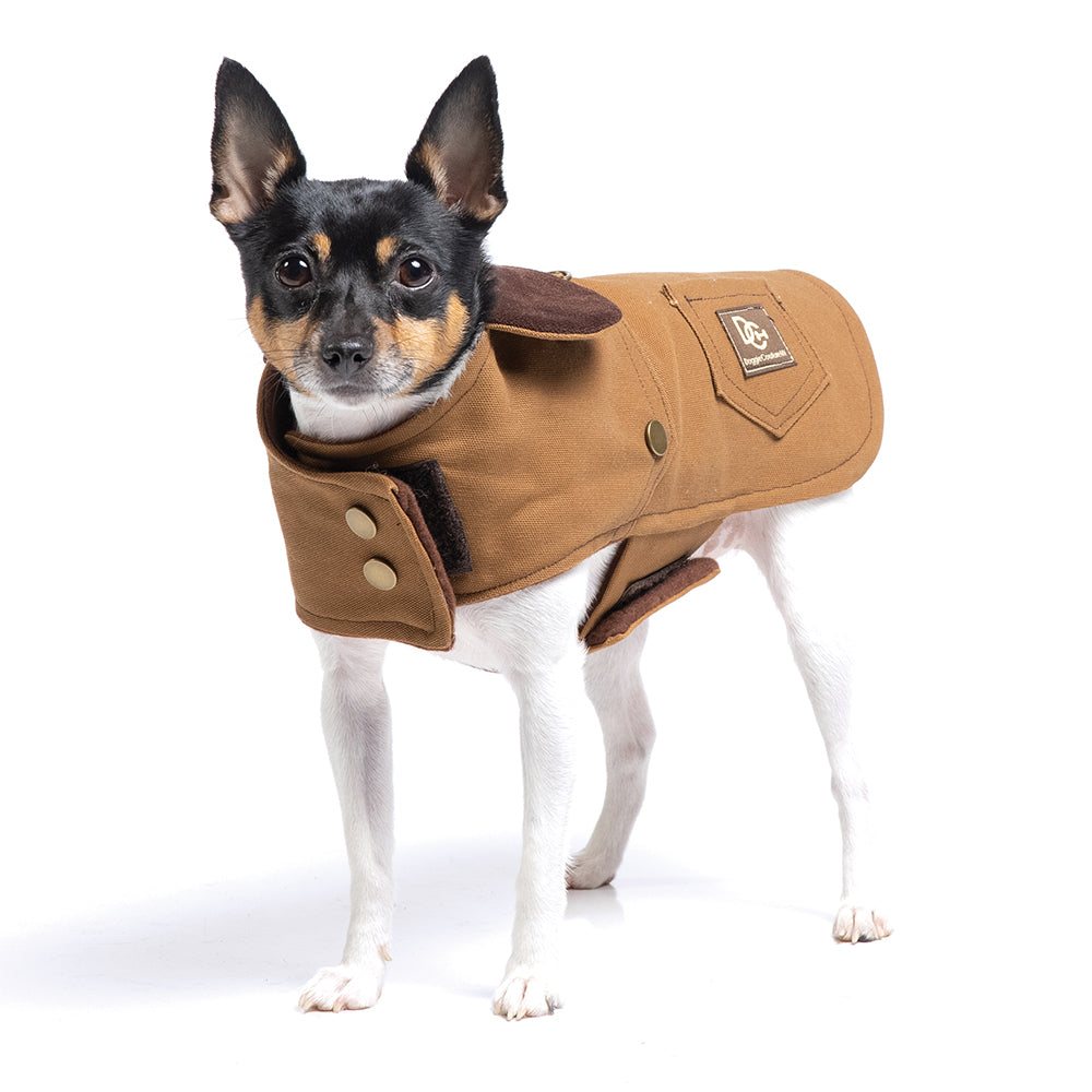 DCNY Canyon Brown Work Dog Coat 100% Cotton Canvas-0