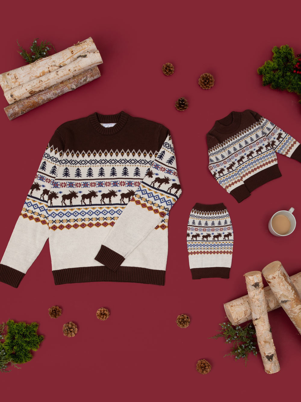 Caribou Sweater (Only Dog & Kid Sizes Left)