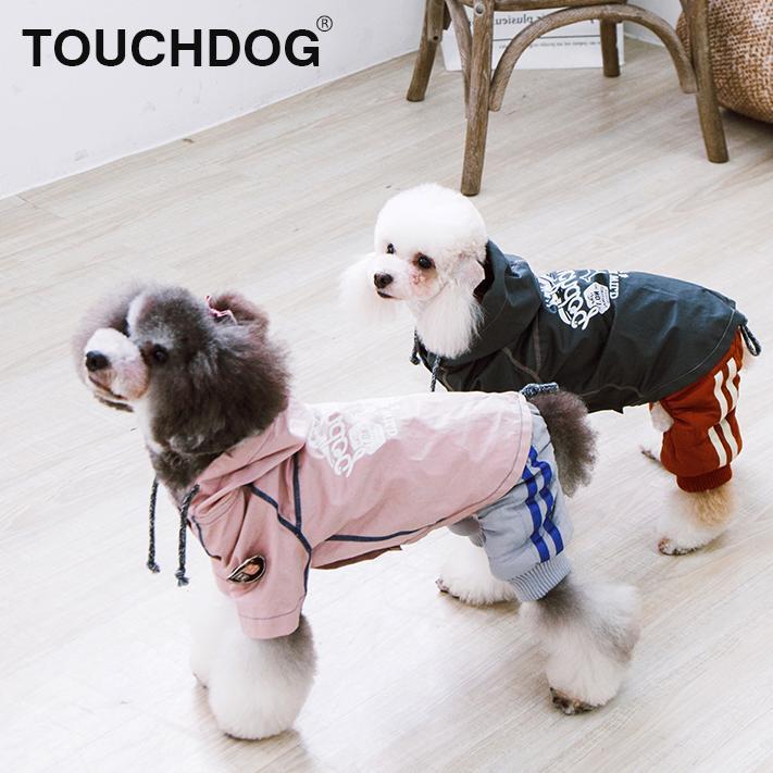 Touchdog 'Cloudburst' Reversible Fashion Waterproof Dog Raincoat